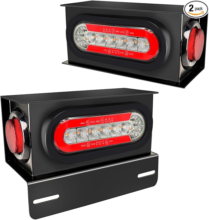 Agrieyes Sequential Turn Signal Trailer Lights, Oval LED Trailer Light by Agrieyes