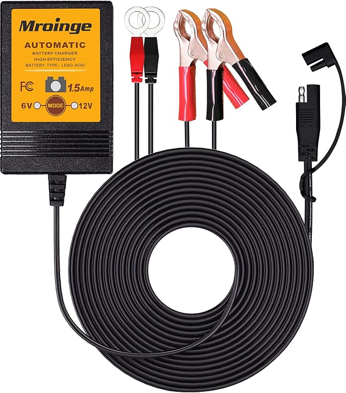 MBC015, 6V / 12V 1.5A Fully Automatic Trickle Battery Charger/Maintainer by Mroinge