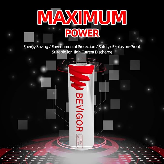 BEVIGOR Lithium Batteries AA Size, AA Battery 4 Pack, 3000mAh Double A Batteries - Image 3