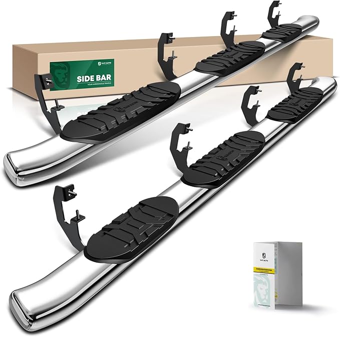 YHTAUTO 5 Inch Running Boards Side Step Bars Fit by YHTAUTO