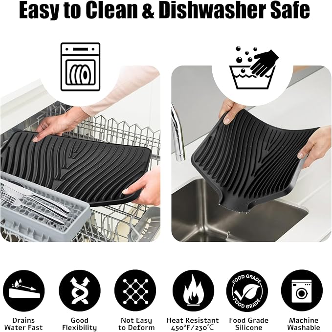 Silicone Dish Drying Mat, Stone Drying Mat - Image 4