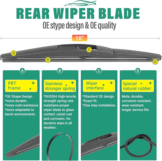26" 18" 10" Windshield Wiper Blades Replacement - Image 4