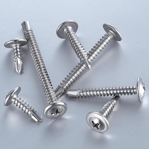 Wensilon（300pcs）#8×3/4”for Sheet Metal Self-Tapping Screws 410 Stainless Steel - Image 3