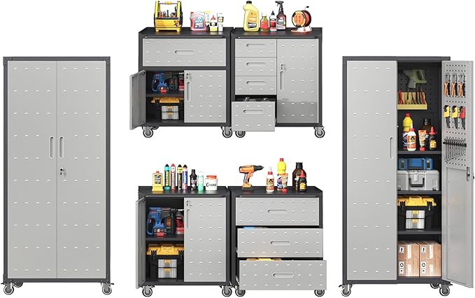 Metal Tool Cabinet, Garage Storage Cabinet System, Wall Cabinet & Locking by VIYET