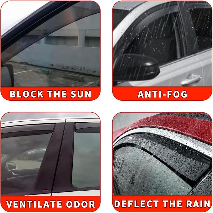 in Channel Rain Guards Fit for 2021 2022 2023 2024 2025 Chevrolet Tahoe/GMC - Image 5
