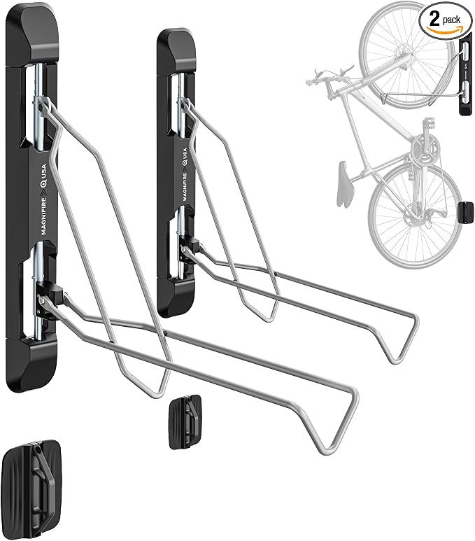 Bicycle Rack for Garage and Indoor Use, Adjustable, Foldable Bike Rack Set of 2 by Unknown