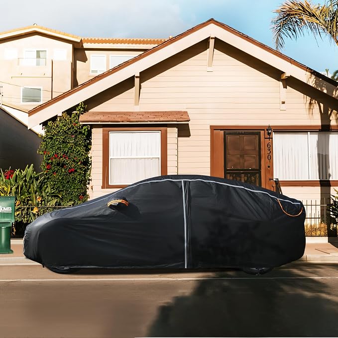 Car Covers for Automobiles, 6 Layers Car Cover Waterproof All Weather, Full - Image 7