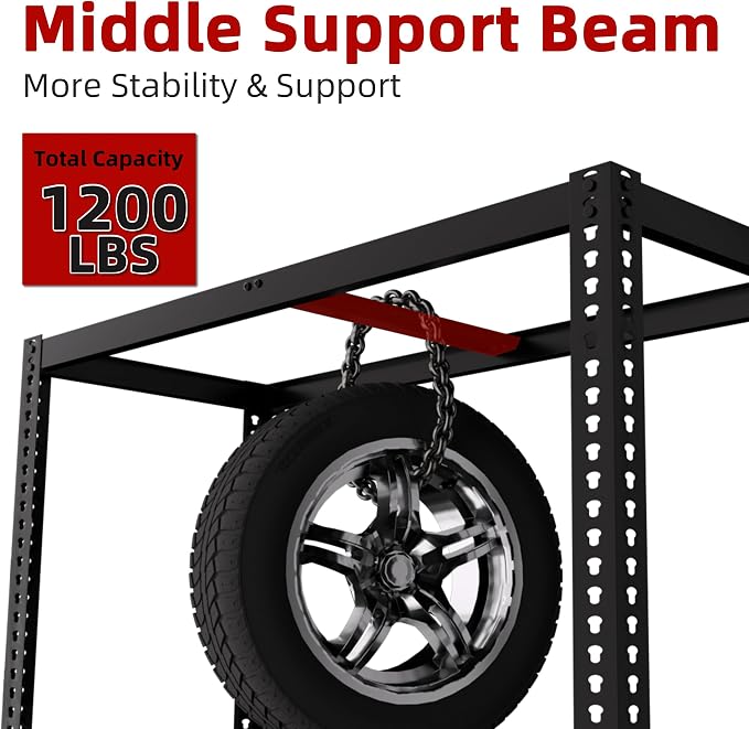 3 Packs 36" W x 16" D x 55" H Adjustable Garage Storage Shelves - Image 4