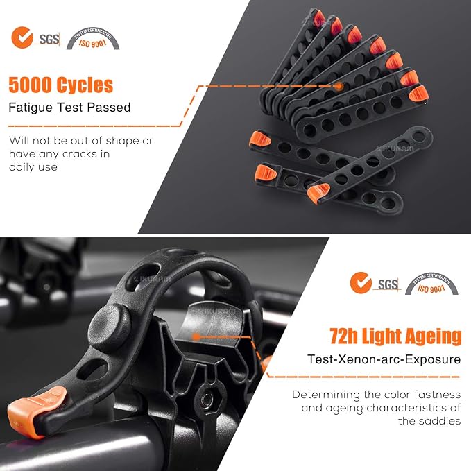 3 Bike Rack Bicycle Carrier Racks Hitch Mount Double Foldable Rack - Image 5