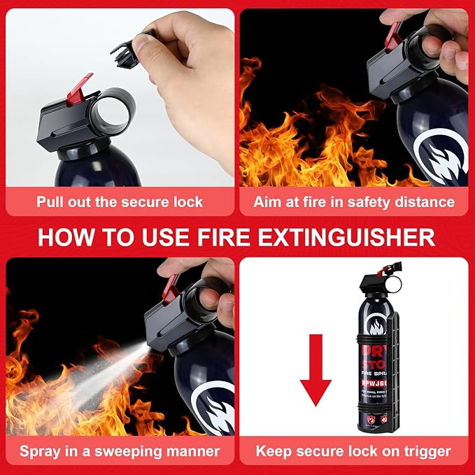 4 Pack Dry Powder Fire Extinguisher - Image 4