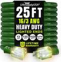 25ft Outdoor/Indoor Extension Cord 16/3 Gauge Heavy Duty 3 Prong SJTW, by LifeSupplyUSA