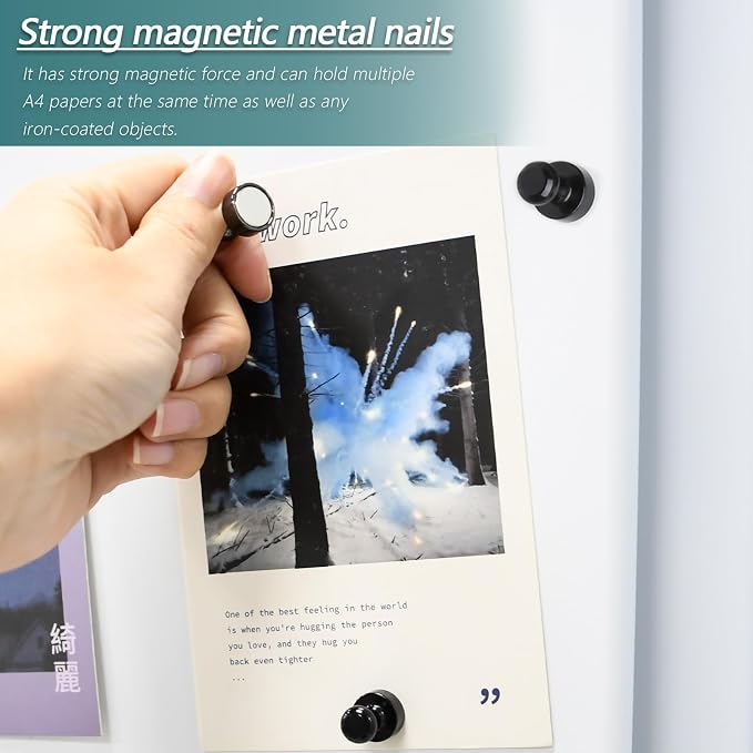 22 Pack Fridge Magnets, Push Pin Magnets Refrigerator Magnets Small Strong - Image 5