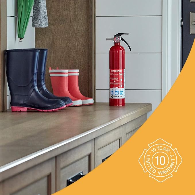 First Alert Fire Extinguisher for Home, Standard Rechargeable Compliance Unit - Image 4