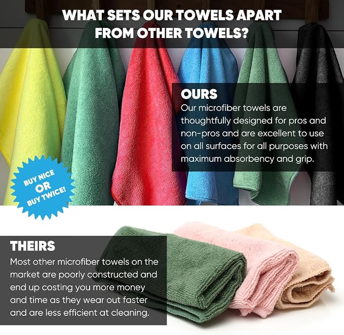 16" x 16" All Purpose Microfiber Towels - Image 4