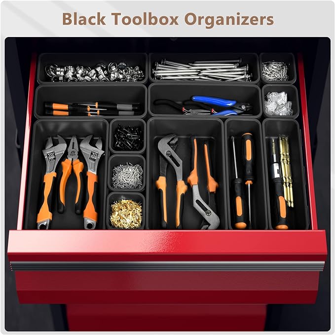 【More Larger Size】A-LUGEI【69Pcs】【5 Size】 Tool Box Organizer Tray Divider Set - Image 4