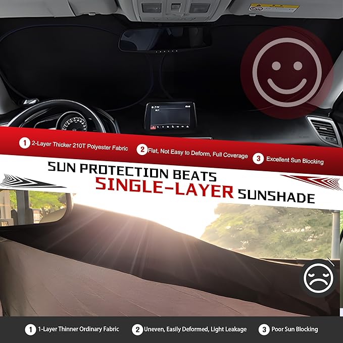 Windshield Sun Shade for 2024-2025 Che-vrolet/Chevy Blazer EV Foldable Sun - Image 5