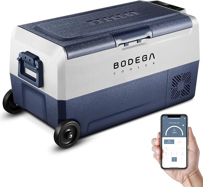BODEGACOOLER 12 Volt Car Refrigerator, 38 Quart Portable Freezer, Car Fridge by BODEGA