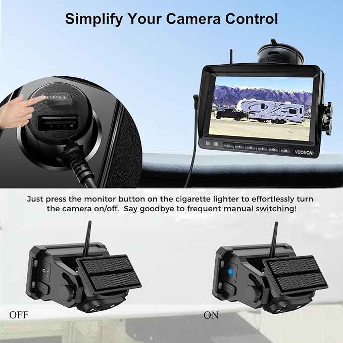 Wireless Magnetic Backup Camera, 9600mAh Battery Powered Rechargeable - Image 3