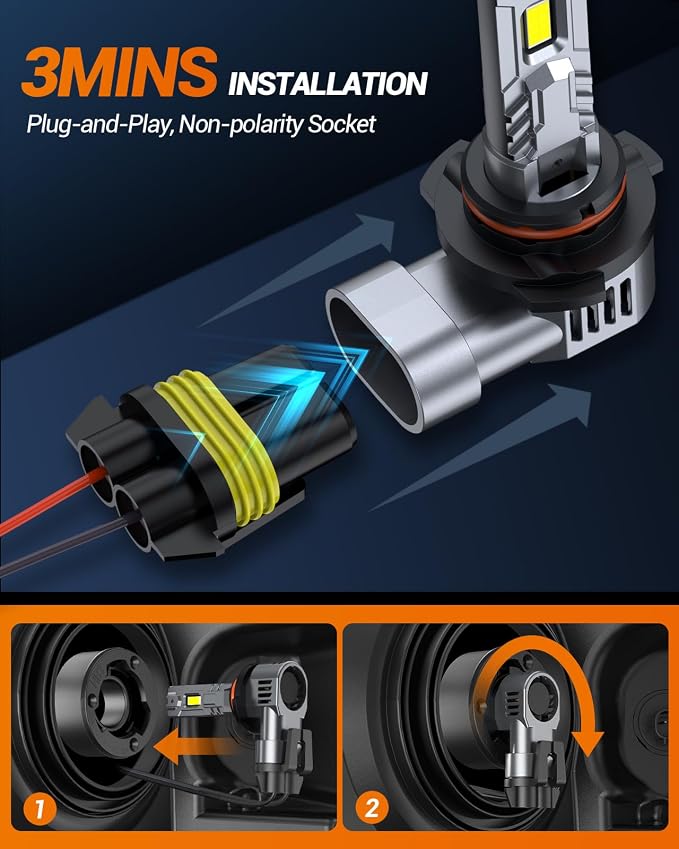 SEALIGHT 9012 Bulbs Brightest 40000LM 6500K - Image 8
