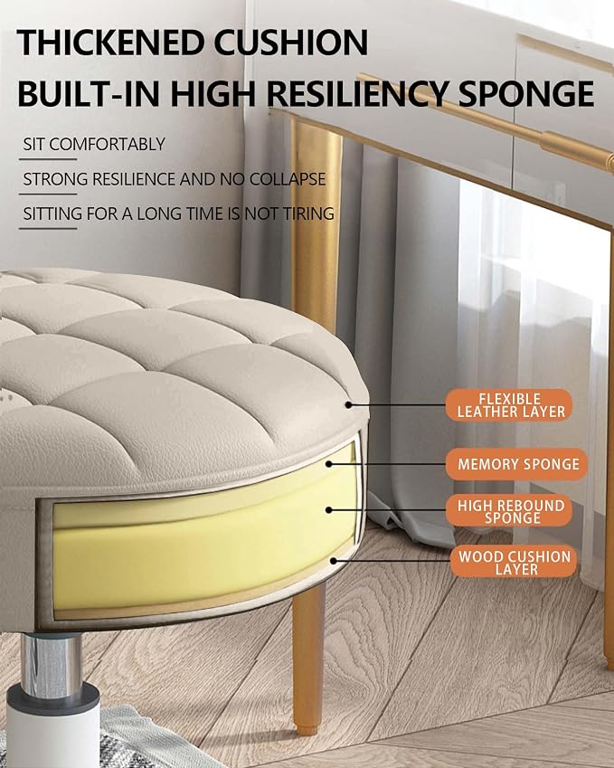 Small Chair Round Rolling Stool - Image 5