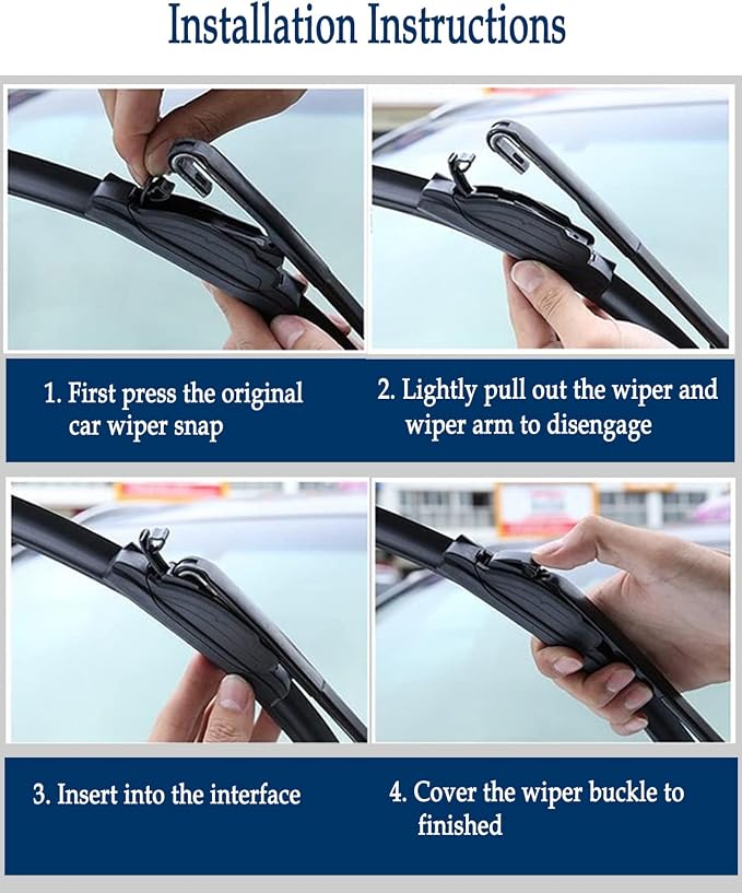 3 Wipers Set for Lexus CT200h 2011 2012 2013 2014 2015 2016 2017 Windshield - Image 6