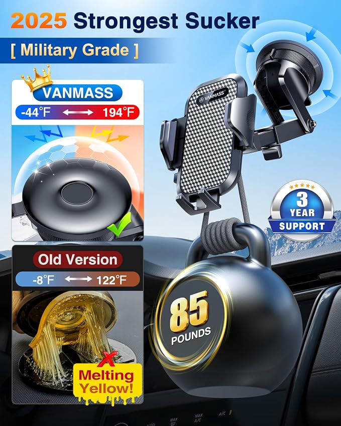 VANMASS Universal Car Phone Mount Phone Holder - Image 4