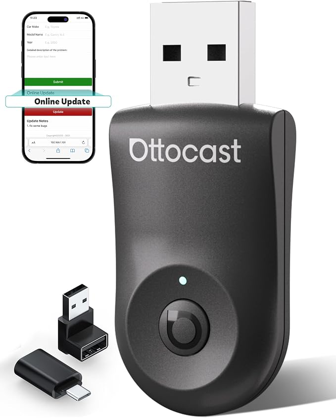 OTTOCAST Mini 2025 Wireless CarPlay & Android Auto 2-in-1 Adapter, Plug & Play by OTTOCAST-Stayconnectedstayahead
