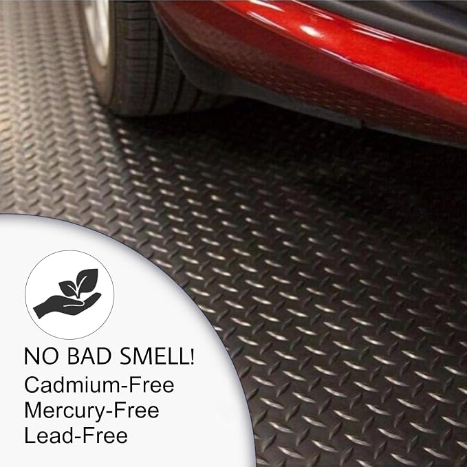 SEAL 4 x 10 Ft Premium Garage Floor Mat, Solid 2.8mm Thickened Black Commercial - Image 5