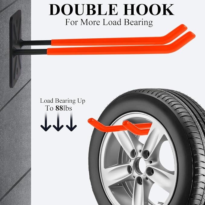 Steel Garage Storage Hooks Wall Tool Organizer, 12.4 Inch Garage Hook Heavy - Image 4