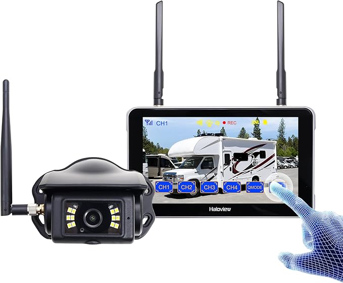 Haloview Byte Tango BT6 Touch RV Backup Camera Wireless 2.4G Digita FHD 1080P by Haloview