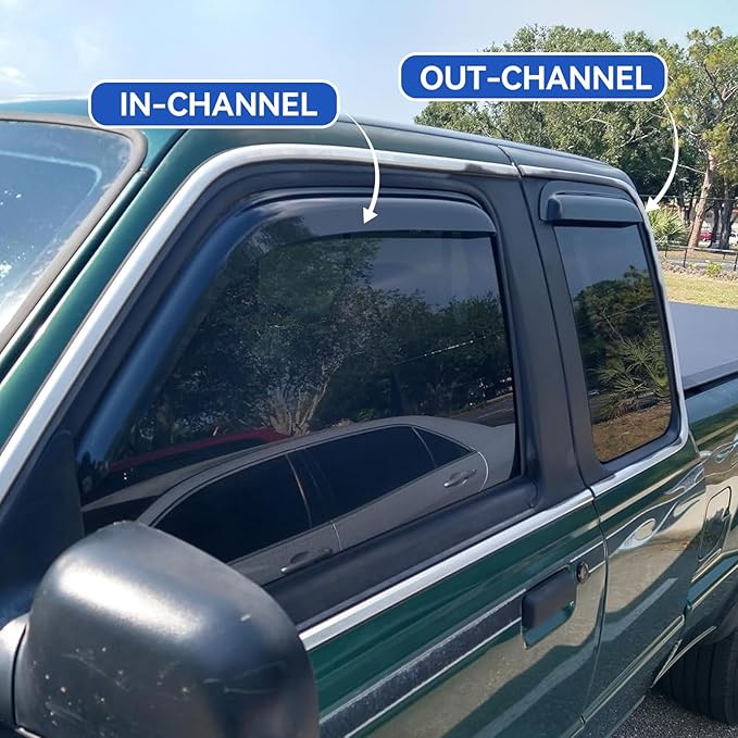 in-Channel Window Visors Rain Guards Shield - Image 2