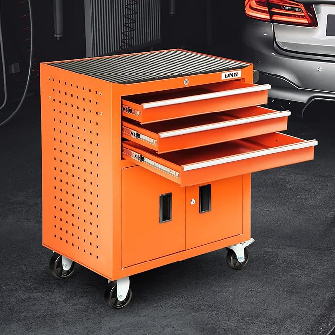 DNA MOTORING 3-Drawer Rolling Tools Chest, Rolling Tool Storage Cabinet - Image 2