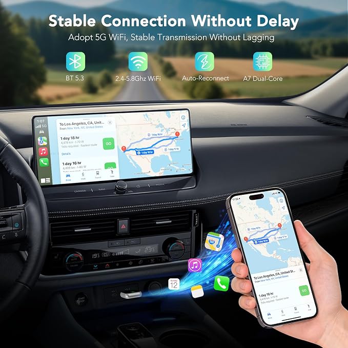 Wireless CarPlay Adapter 2025, Convert Wired to Wireless CarPlay Adaptor - Image 7