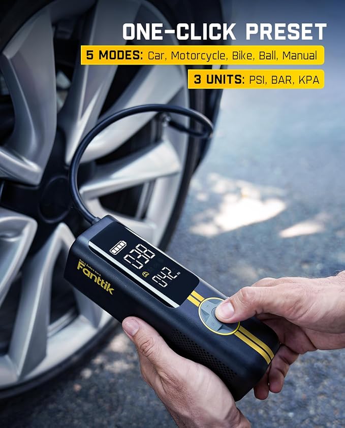 Fanttik X8 APEX EV Tire Inflator Portable Air Pump, 2X Faster Inflation - Image 4