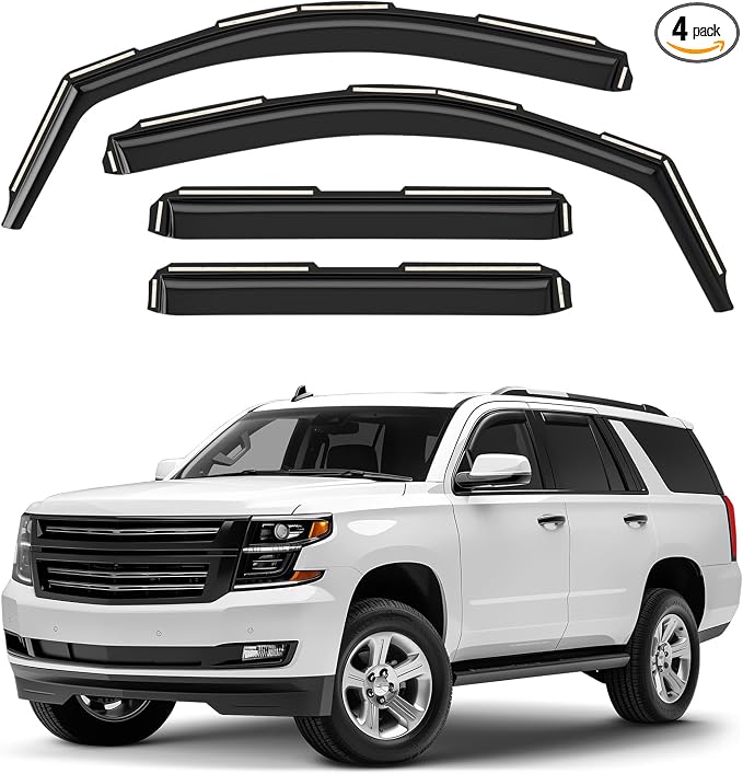 Window Deflectors Smoke Tinted in-Channel Side Window Vent Visor Deflectors by Unknown