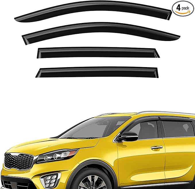 Extra Durable Window Deflectors Tape-On Window Visors Rain Guards Fit by AEROGUYSCustomfitrainguard