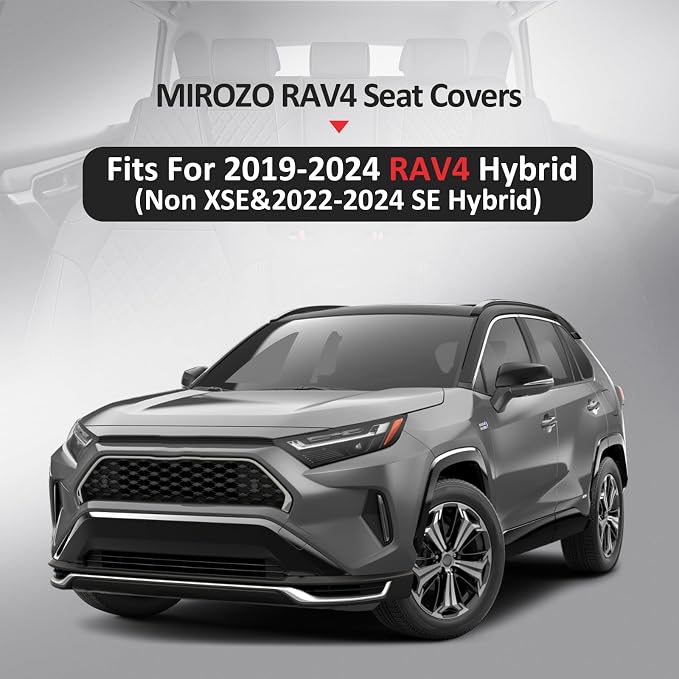 MIROZO Rav4 Seat Covers Full Set, Waterproof Car Seat Covers Faux Leather Seat - Image 7