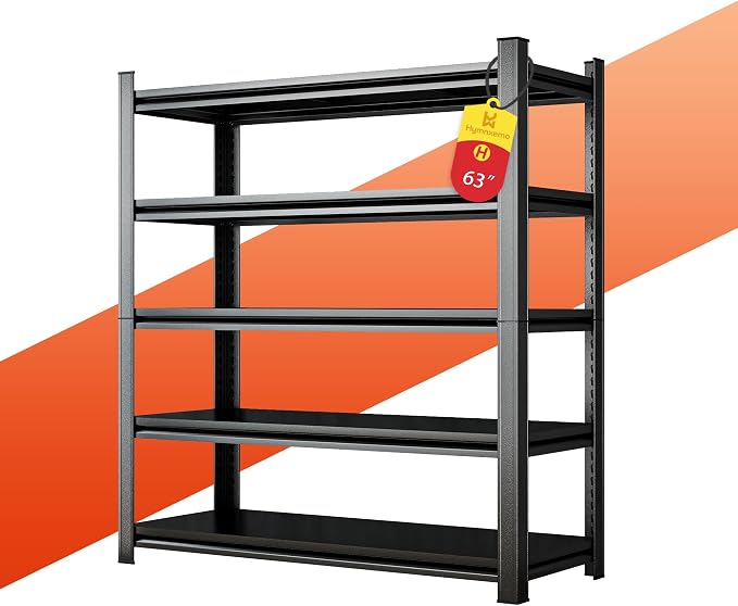 Heavy Duty 5-Tier Shelving Unit 2500LBS Capacity by HYMNXEMO