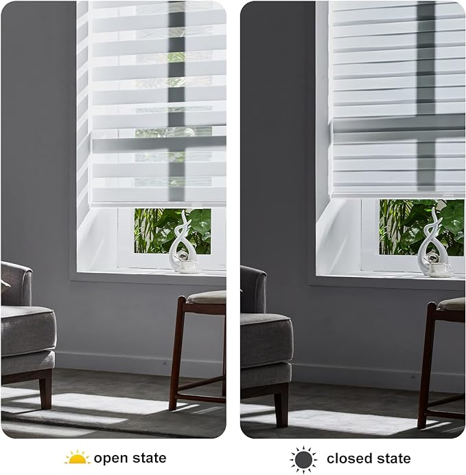 Persilux Cordless Zebra Blinds for Windows, Roller Shades for Windows Dual - Image 5