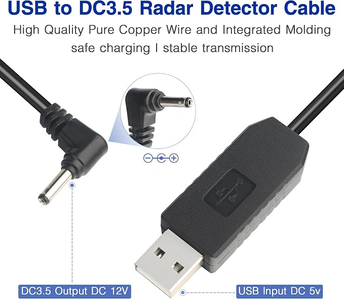 Radar Detector Power Cable for Cobr RAD350 380 450 480i 700i XRS9370 955 5300 - Image 5