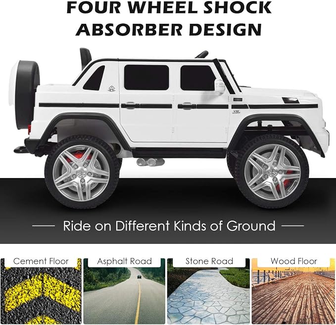 HONEY JOY Ride On Truck, Licensed Mercedes-Benz Maybach G650 Battery Powered - Image 4