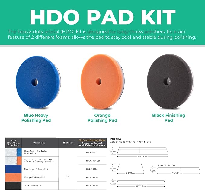 Lake Country 5.5" HDO Orange Foam Polishing Pad – Premium Heavy Duty Orbital - Image 4