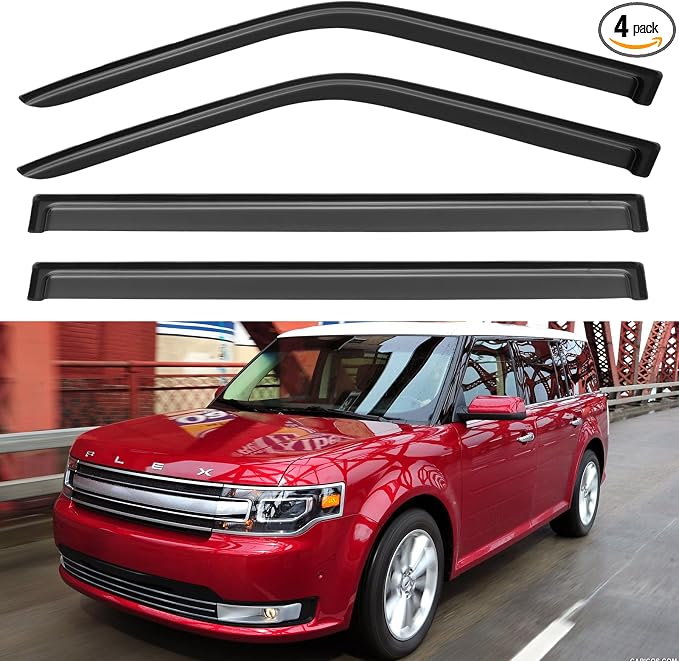 Window Visors Rain Guards Shield by YQAUTEC