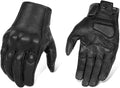 Updated Full Finger Men’s Leather Motorcycle Gloves Touchscreen & Armored by KAIWENDE