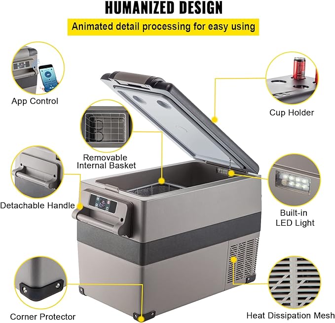 VEVOR 12 Volt Refrigerator, 48 Quart Fast Cooling Portable Freezer - Image 5