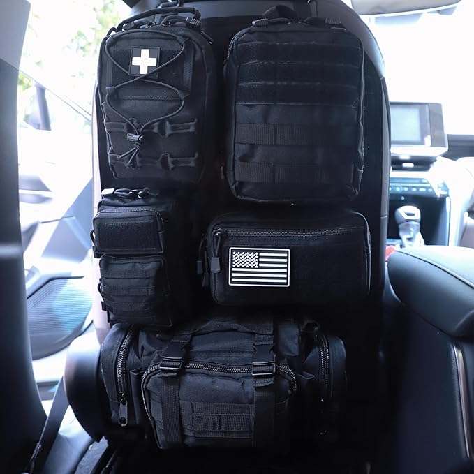 Universal Tactical Seat ​Back Organizer Vehicle Molle Panel Organizer Storage by Jimikay