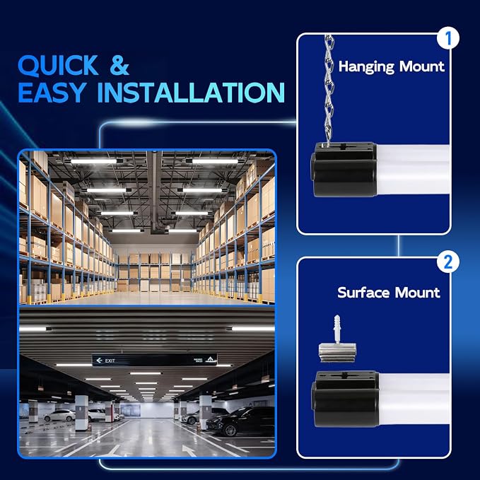 hykolity 10 Pack 4FT Linkable LED Shop Light - Image 3