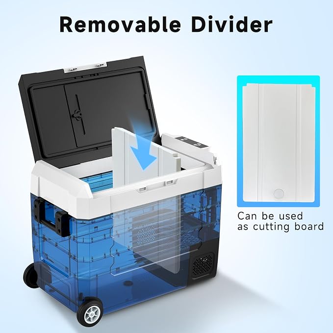 SubSun Electric Cooler, 58QT Car Refrigerator, Portable Freezer 12V/24V DC and - Image 4