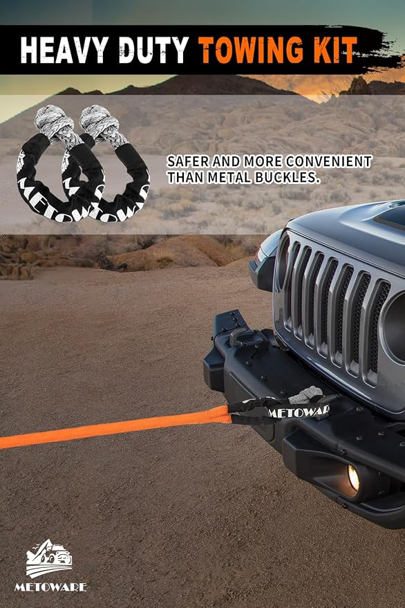 METOWARE Kinetic Recovery Rope Offroad Tow Kit - Image 4