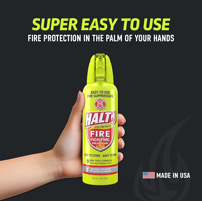 HALT! Fire Fighting Foam Spray – Non-Toxic, PFAS Free, and Find in Emergency – - Image 2